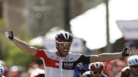 Der Belgier Jonas van Genechten gewinnt die siebte Vuelta-Etappe.
