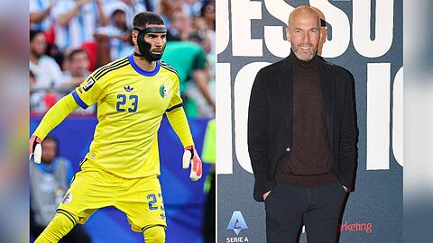 Algeriens Keeper Luca Zidane ist der Sohn von Fu&szlig;ball-Ikone Zin&eacute;dine Zidane.