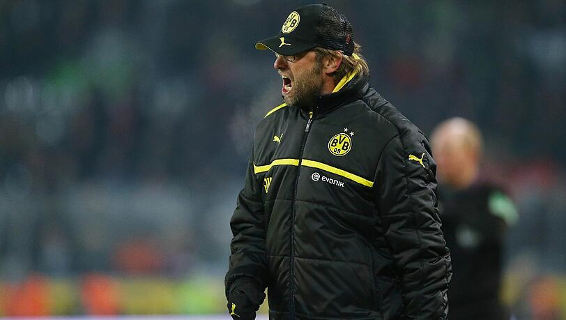 Jürgen Klopp in Rage beim Spiel gegen Wolfsburg. Jürgen Klopp in Rage beim Spiel gegen Wolfsburg.