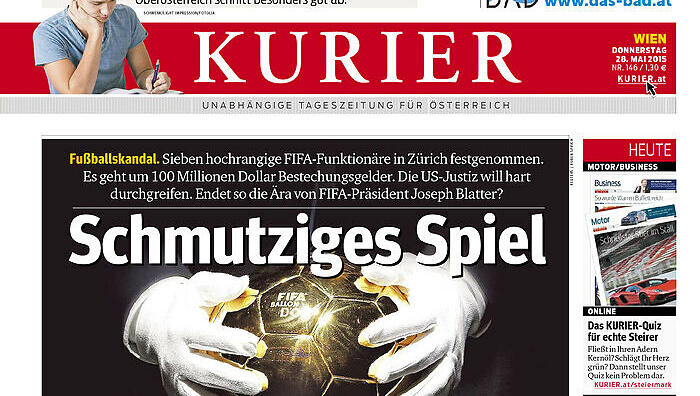 Der Kurier aus Österreich schreibt vom "Schmutzigem Spiel". Der Kurier aus Österreich schreibt vom "Schmutzigem Spiel".