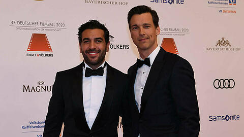 Stars wie Florian David Fitz (r.) und Elyas M'Barek werden im kommenden Jahr nicht über den roten Teppich des Deutschen Filmballs schreiten können