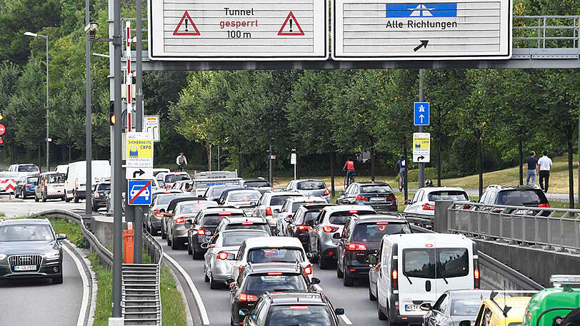 Es kam zu massiven Verkehrsbehinderungen auf dem Mittleren Ring.