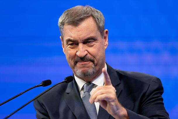 Markus Söder wurde als CSU-Chef wiedergewählt. Markus Söder wurde als CSU-Chef wiedergewählt.