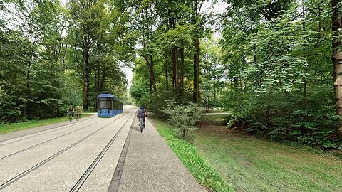 Keine Oberleitungen: So soll die Akku-Tram im Englischen Garten aussehen.