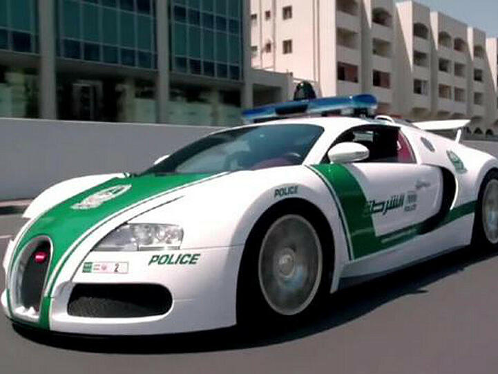 Der Bugatti Veyron zählt zu Dubais Polizei-Flotte.