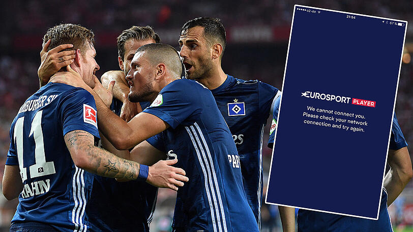 Der HSV schoss drei(!) Tore. Blöd nur, dass das Spiel im Eurosportplayer erst sehr spät zu sehen war.
