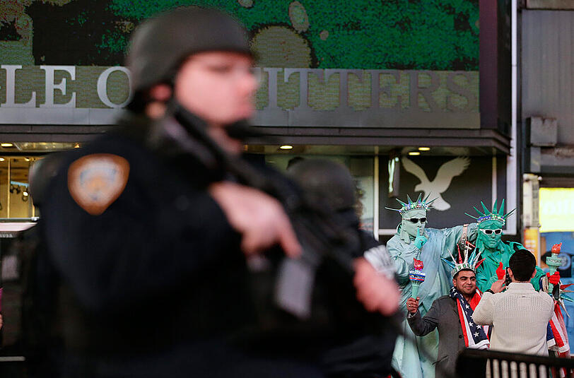 Nach dem Terror in Paris:  Polizeipräsenz in New York.