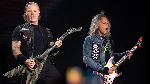 James Hetfield und Kirk Hammett im Münchner Olympiastadion.