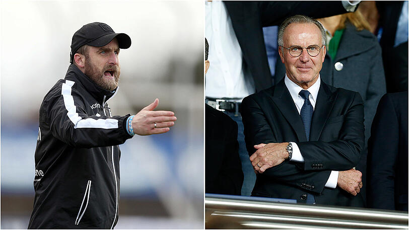 Verbaler Schlagabtausch: 1860-Trainer Daniel Bierofka (l.) gegen Bayern-Boss Karl-Heinz Rummenigge.