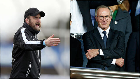 Verbaler Schlagabtausch: 1860-Trainer Daniel Bierofka (l.) gegen Bayern-Boss Karl-Heinz Rummenigge.