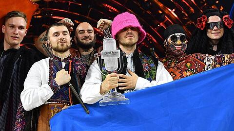 Die Band Kalush Orchestra hat am Samstagabend den ESC gewonnen.