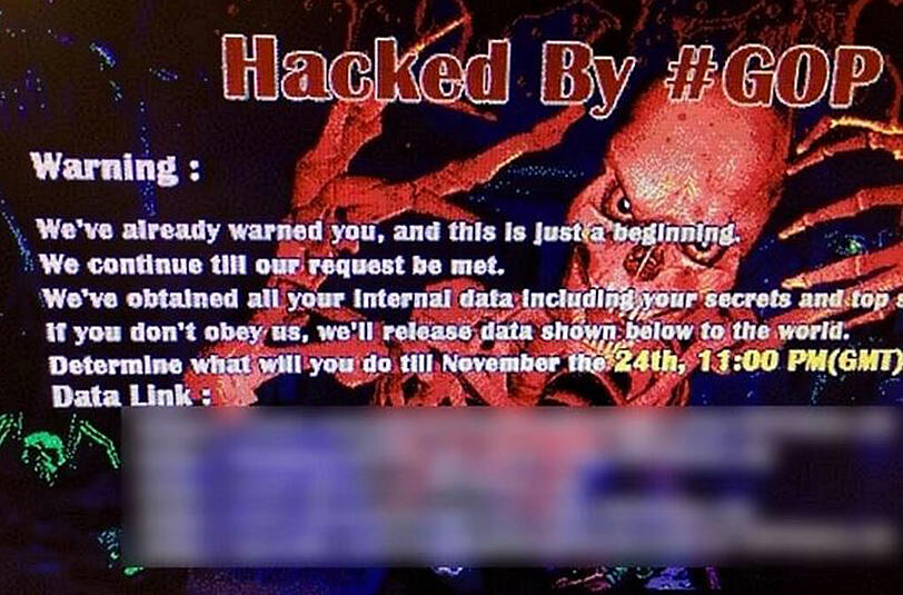 Diesen Bildschirm sollen Mitarbeiter von Sony Pictures nach dem Hacker-Angriff präsentiert bekommen haben.