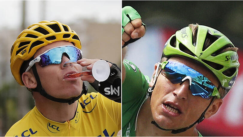 Chris Froome (links) und Marcel Kittel. Chris Froome (links) und Marcel Kittel.