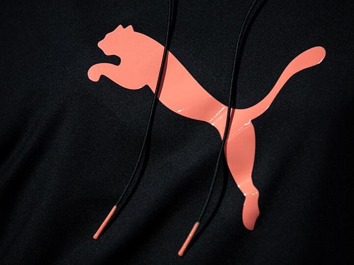 Das Logo des Sportartikelherstellers Puma ist auf einem Pullover zu sehen. Foto: Daniel Karmann/dpa/Symbolbild