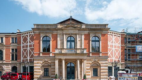 Das Bayreuther Festspielhaus, Spielstätte der Bayreuther Festspiele.