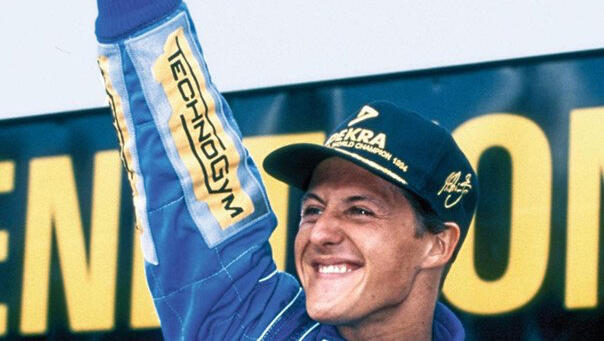 Legendär: Michael Schumacher 1994 mit Dekra Formel-1 Cappy.