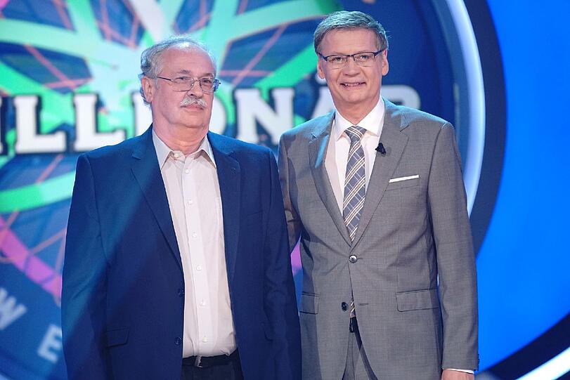 Kandidat Markus Schwedes und Moderator Günther Jauch