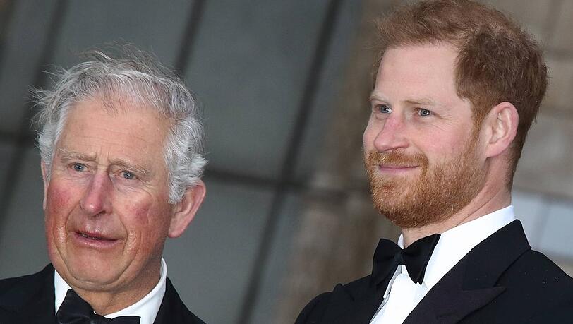 Prinz Harry (r.) ist 2020 in die USA ausgewandert und sieht seinen Vater, König Charles, nur noch selten persönlich.