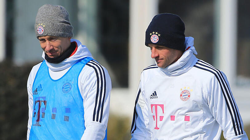 Nachdenklich: Thomas Müller und Robert Lewandowski (rechts).
