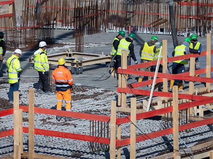 Eine Baustelle in der Hamburger Hafencity.