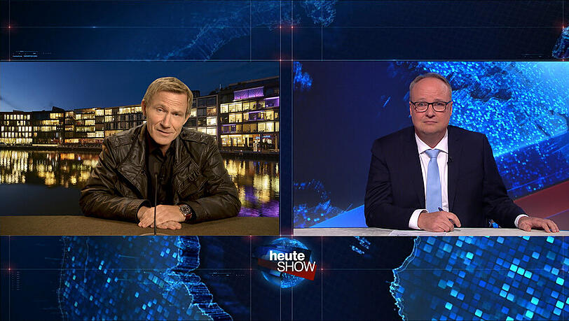 "Wilsberg - Alles Lüge": Overbeck (Roland Jankowsky, l.) zu Gast bei Oliver Welke in der "heute show". "Wilsberg - Alles Lüge": Overbeck (Roland Jankowsky, l.) zu Gast bei Oliver Welke in der "heute show".