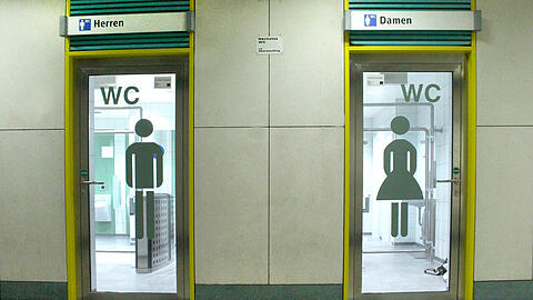 Kostenpflichtig: WC-Anlage in Thalkirchen.