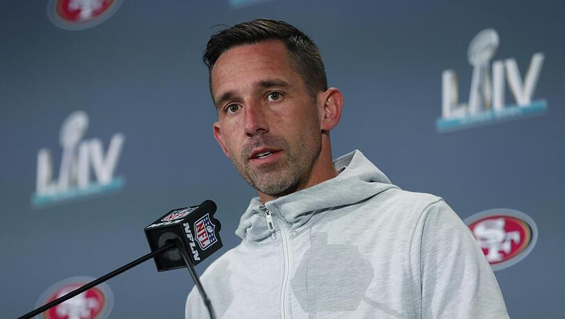 Könnte in die Fußstapfen seines Vaters treten: 49ers-Coach Kyle Shanahan. Könnte in die Fußstapfen seines Vaters treten: 49ers-Coach Kyle Shanahan.