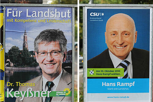 Thomas Keyßner (l.) musste sich Amtsinhaber Hans Rampf geschlagen geben.