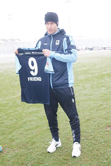 Der Neuzugang ist da: Rob Friend bei seinem ersten Training an der Grünwalder Straße am Donnerstag.