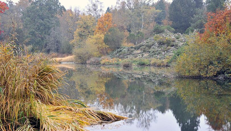Der Schmuckhof des Botanischen Gartens im Herbst. Der Schmuckhof des Botanischen Gartens im Herbst.