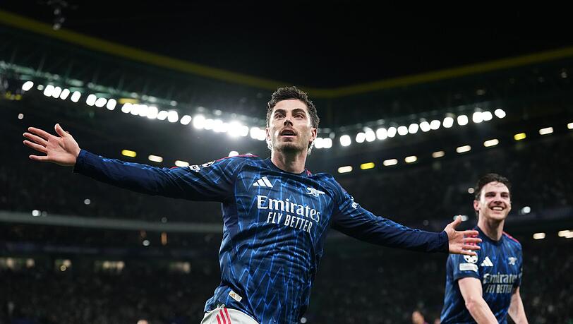 Kai Havertz traf zum späten 1:0-Sieg des FC Arsenal bei Sporting in Lissabon. Kai Havertz traf zum späten 1:0-Sieg des FC Arsenal bei Sporting in Lissabon.