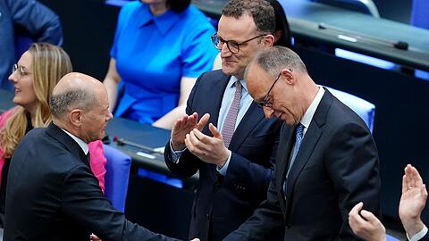 Scholz gehörte zu den ersten Gratulanten.