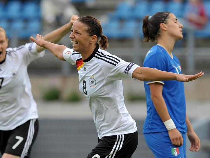 Inka Grings traf gegen Italien zwei Mal.