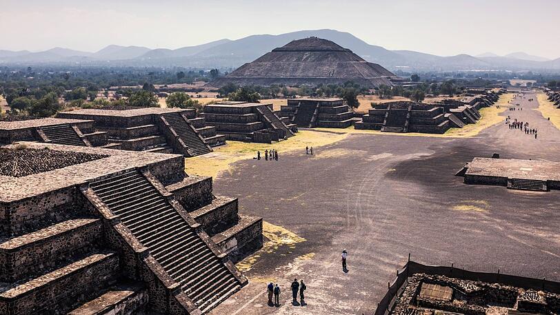 Die Pyramiden von Teotihuacán, einer der bedeutendsten prähistorischen Ruinenstädte Mexikos.