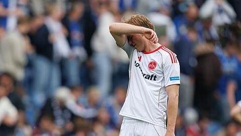 N&uuml;rnbergs Eric Porstner nach dem Remis in Bielefeld.