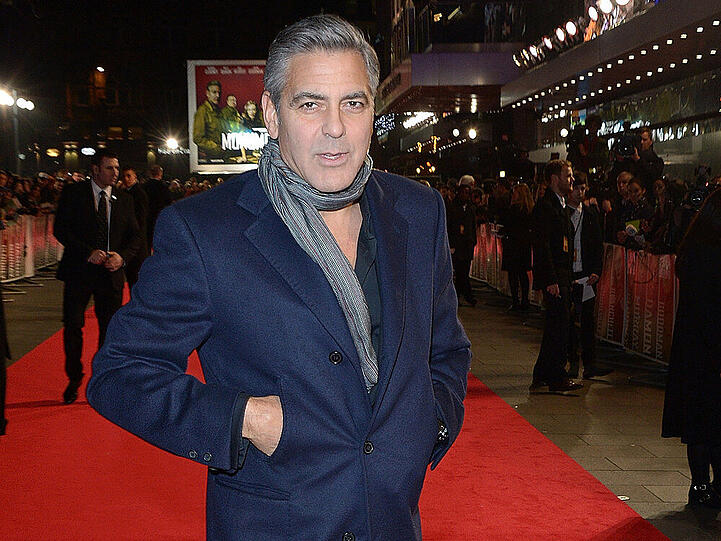 George Clooney bei der Premiere von "Monuments Men" in London