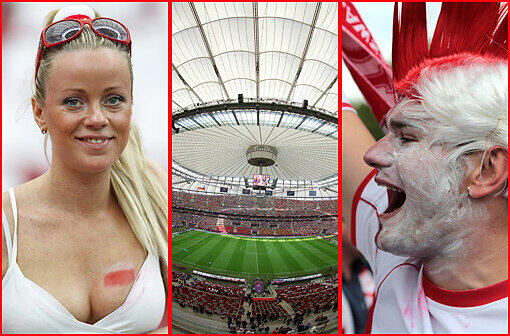 Endlich geht's los! Die EM wird in Warschau eröffnet. Hübsche Fans, skurrile Verkleidungen und die Eröffnungsfeierlichkeiten - hier gibt's die Bilder