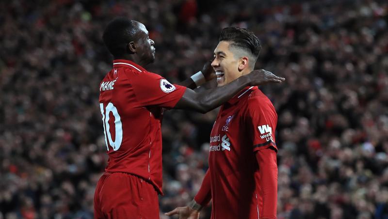 Roberto Firmino traf dreifach gegen den FC Arsenal. Roberto Firmino traf dreifach gegen den FC Arsenal.