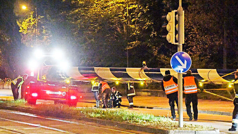 Der ehemals gestohlene Maibaum des Viktualienmarkts wurde am Montagmorgen gegen 3 Uhr zurück nach München gebracht.