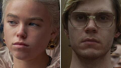 Viele Erfolgsserien des zurückliegenden Jahres wie "House of the Dragon" (links: Milly Alcock) und "Dahmer" (rechts: Evan Peters) werden in Zukunft fortgesetzt.