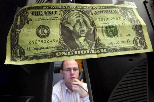 Oh Schreck, überall kracht&rsquo;s: Anleger sind ähnlich verzweifelt wie die Karikatur von George Washington auf der falschen Dollarnote.