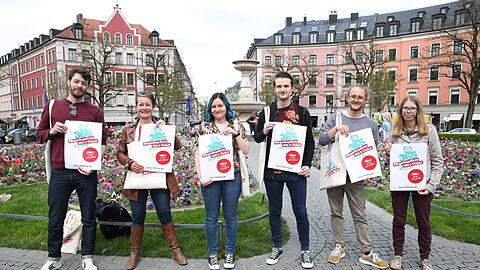 Die Kämpfer für einen nachhaltigen Verkehr am Gärtnerplatz.