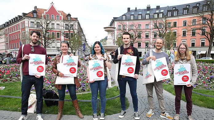 Die Kämpfer für einen nachhaltigen Verkehr am Gärtnerplatz.