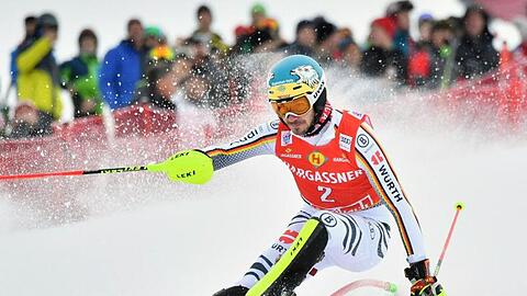 Slalom-Ass Felix Neureuther hatte im zweiten Lauf in Saalbach Pech.