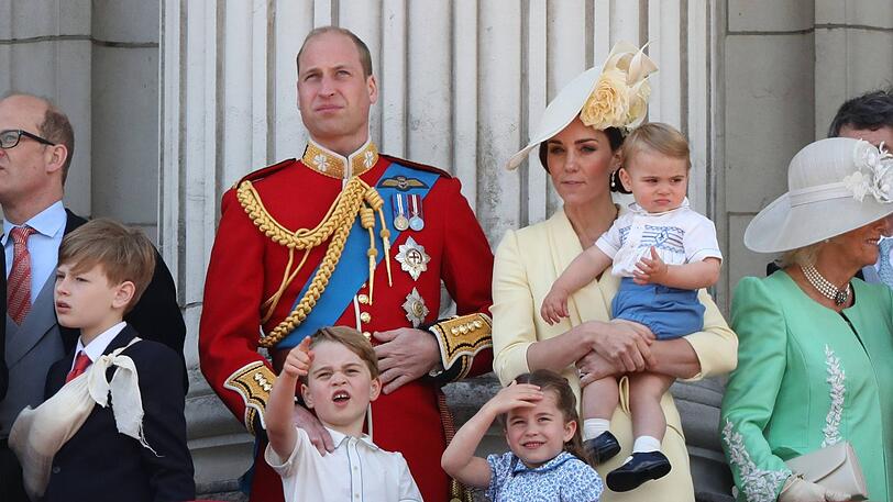 Prinz William und Herzogin Kate zeigten sich mit ihren drei Kindern George, Charlotte und Louis.
