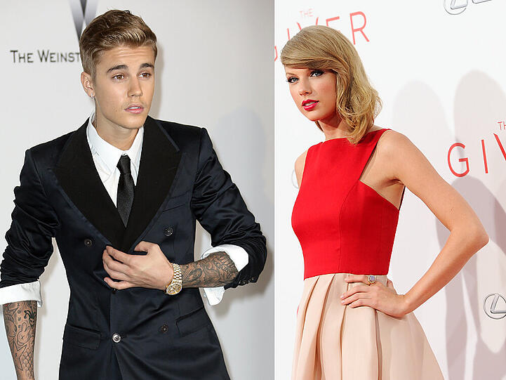 Verlieren an Marktwert: Justin Bieber und Taylor Swift