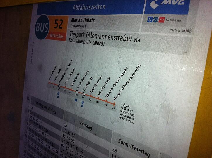 ... hier entlang ist der Bus gefahren.