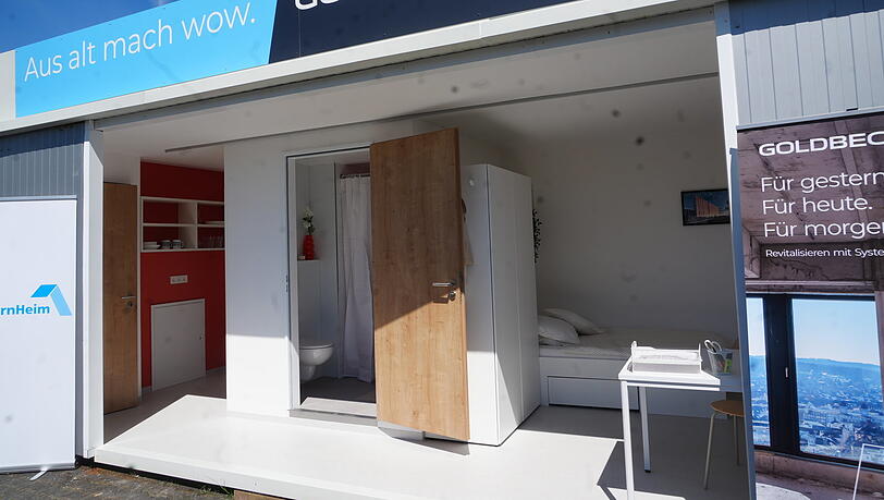 So schauen die fertigen Studentenwohnungen aus. Auf Kosten der Balkone werden sie etwas gr&ouml;&szlig;er als zuvor.