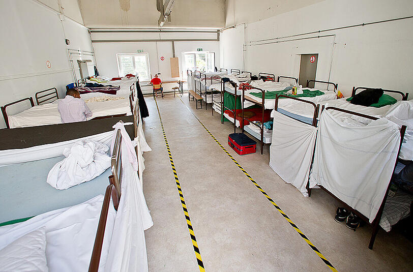 Die Erstaufnahmeeinrichtung für Flüchtlinge in Zirndorf.