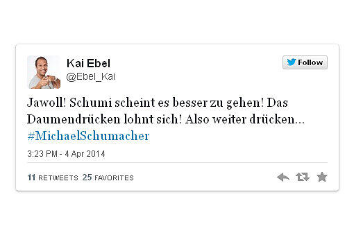 Freude über die positiven Nachrichten zu Michael Schumacher: Die Reaktionen aus dem Netz.